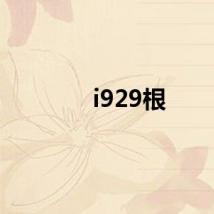 i929根
