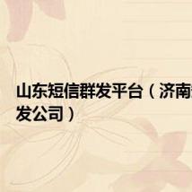 山东短信群发平台(济南短信群发公司)