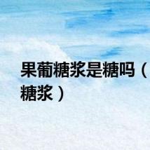 果葡糖浆是糖吗（果脯糖浆）
