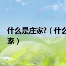 什么是庄家?（什么是庄家）