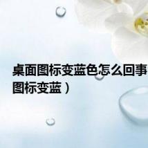 桌面图标变蓝色怎么回事(桌面图标变蓝)