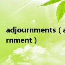 adjournments（adjournment）