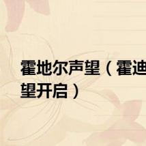 霍地尔声望（霍迪尔声望开启）