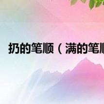 扔的笔顺（满的笔顺）