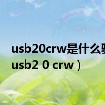 usb20crw是什么驱动（usb2 0 crw）