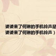 婆婆来了何琳的手机铃声是什么(婆婆来了何琳的手机铃声)