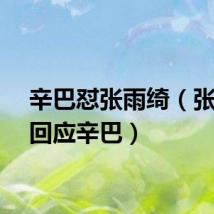 辛巴怼张雨绮（张雨绮回应辛巴）