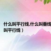 什么叫平行线,什么叫垂线（什么叫平行线）