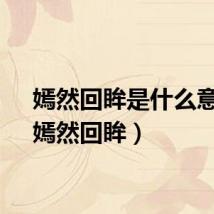 嫣然回眸是什么意思（嫣然回眸）