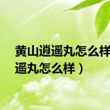 黄山逍遥丸怎么样（逍遥丸怎么样）