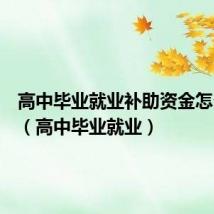 高中毕业就业补助资金怎么申请(高中毕业就业)