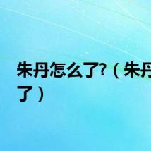 朱丹怎么了?（朱丹去哪了）