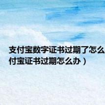 支付宝数字证书过期了怎么办（支付宝证书过期怎么办）