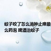 蚊子咬了怎么消肿止痒最快用什么药泡 啤酒治蚊子