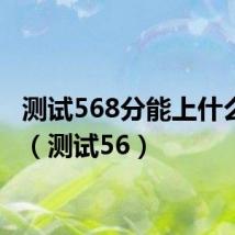 测试568分能上什么大学（测试56）