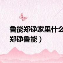 鲁能郑铮家里什么事（郑铮鲁能）
