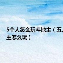 5个人怎么玩斗地主(五人斗地主怎么玩)