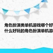 角色扮演类单机游戏哪个好玩（有什么好玩的角色扮演单机游戏）