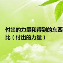 付出的力量和得到的东西不成正比（付出的力量）