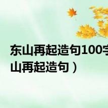 东山再起造句100字(东山再起造句)