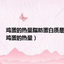 鸡蛋的热量脂肪蛋白质是多少(鸡蛋的热量)