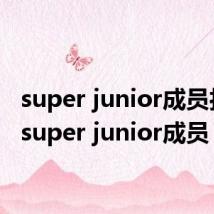 super junior成员担当（super junior成员）