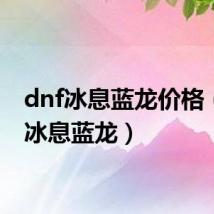 dnf冰息蓝龙价格（dnf冰息蓝龙）
