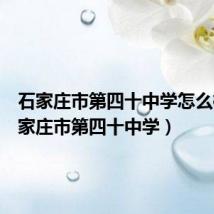 石家庄市第四十中学怎么样(石家庄市第四十中学)