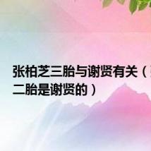 张柏芝三胎与谢贤有关(张柏芝二胎是谢贤的)