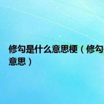 修勾是什么意思梗(修勾是什么意思)