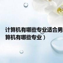计算机有哪些专业适合男生（计算机有哪些专业）