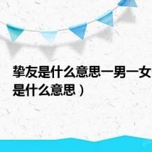 挚友是什么意思一男一女(挚友是什么意思)