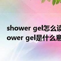 shower gel怎么读（shower gel是什么意思）