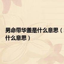 男命带华盖是什么意思(华盖是什么意思)