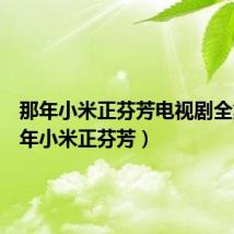 那年小米正芬芳电视剧全集(那年小米正芬芳)