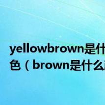 yellowbrown是什么颜色（brown是什么颜色）
