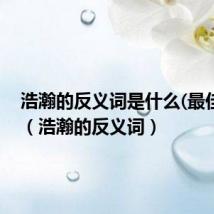 浩瀚的反义词是什么(最佳答案)（浩瀚的反义词）