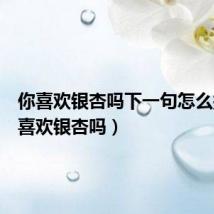 你喜欢银杏吗下一句怎么接(你喜欢银杏吗)