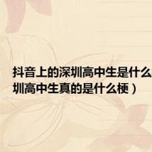 抖音上的深圳高中生是什么梗(深圳高中生真的是什么梗)