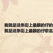 我就是这条街上最靓的仔的歌(我就是这条街上最靓的仔歌名)