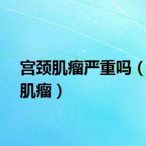 宫颈肌瘤严重吗（宫颈肌瘤）