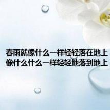 春雨就像什么一样轻轻落在地上（春雨就像什么什么一样轻轻地落到地上）