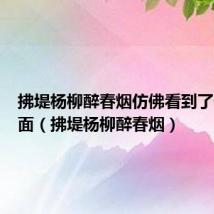 拂堤杨柳醉春烟仿佛看到了什么画面(拂堤杨柳醉春烟)