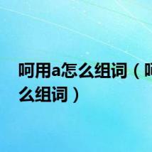 呵用a怎么组词（呵A怎么组词）