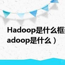 Hadoop是什么框架(hadoop是什么)