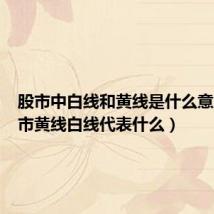 股市中白线和黄线是什么意思（股市黄线白线代表什么）