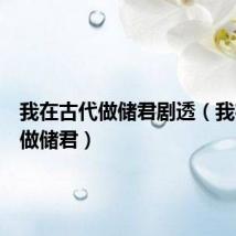 我在古代做储君剧透（我在古代做储君）