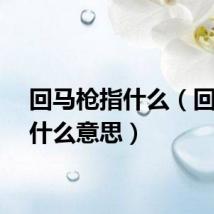 回马枪指什么（回马枪什么意思）