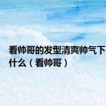 看帅哥的发型清爽帅气下一句是什么（看帅哥）