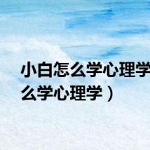 小白怎么学心理学（怎么学心理学）